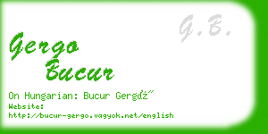 gergo bucur business card